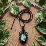 Twilight Phantom — Labradorite Macramé Necklace