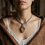 Sunfire Aura — Bumblebee Jasper Macramé Necklace