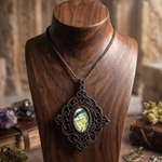 Northern Lights — Labradorite Macramé Necklace