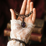 Amethyst Aura — Macramé Necklace