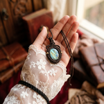 Twilight Phantom — Labradorite Macramé Necklace