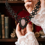 Soft Love — Rose Quartz Macramé Necklace