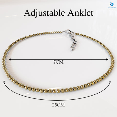 Pyrite Anklet ~ 100% Natural Pyrite