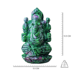 Ganesh Ji in Ruby Zoisite — Hand-Carved Crystal Idol