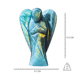 Angel in Full-Flash Labradorite — Hand-Carved Crystal Sculpture