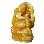 Ganesh Ji in Orange Calcite — Hand-Carved Crystal Idol