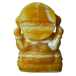 Ganesh Ji in Orange Calcite — Hand-Carved Crystal Idol