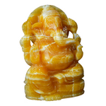 Ganesh Ji in Orange Calcite — Hand-Carved Crystal Idol