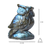 Blue Owl ~ Labradorite healing crystal sculpture