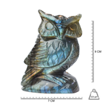 Blue Owl ~ Labradorite healing crystal sculpture