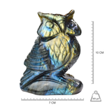 Blue Owl ~ Labradorite healing crystal sculpture
