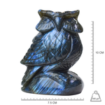 Blue Owl ~ Labradorite healing crystal sculpture