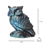Blue Owl ~ Labradorite healing crystal sculpture
