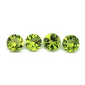 Peridot round cut gemstone