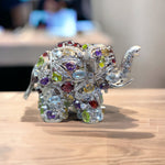 Gemstone Elephant Sterling Silver 925 Luxury Gift