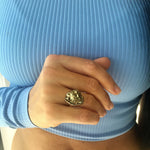 Raw Pyrite Ring