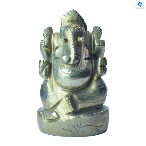 Ganesh Laxmi Prosperity ~ Natural Pyrite Stone