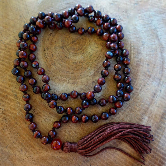 Red Tiger Eye Jaap mala 1080