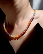 Ametrine rainbow necklace shown flat – Gift Palace India