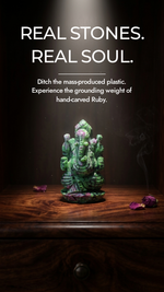 Ganesh Ji in Ruby Zoisite — Hand-Carved Crystal Idol