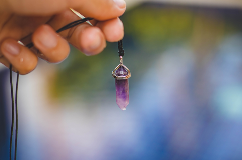 Amethyst Double Point Necklace