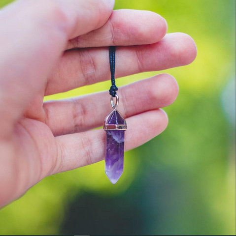 Amethyst Double Point Necklace