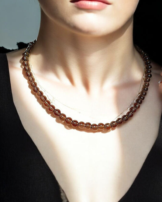 Smokey Quartz Beads Necklace 990