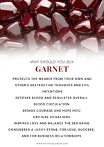 Garnet Bracelet - induces passion, fire, energy & stability