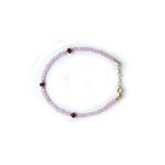 Rose Quartz + Ruby Bracelet