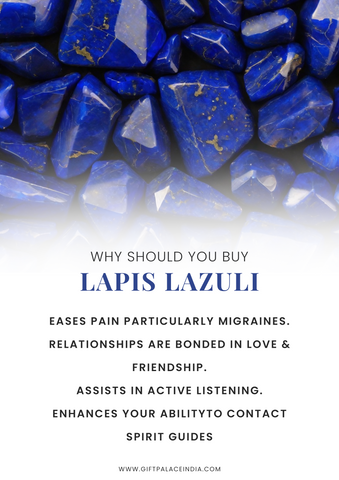 Lapis Lazuli  Brass Necklace