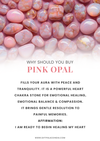 Pink opal moon shape Sphere