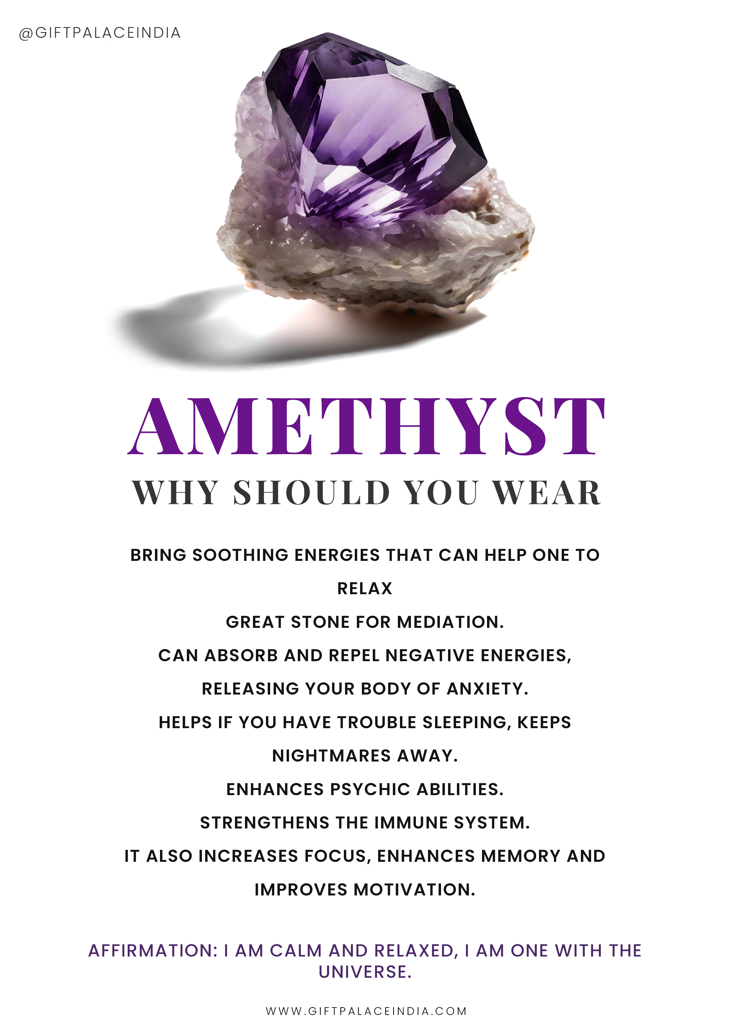 Amethyst Round Cut gemstone