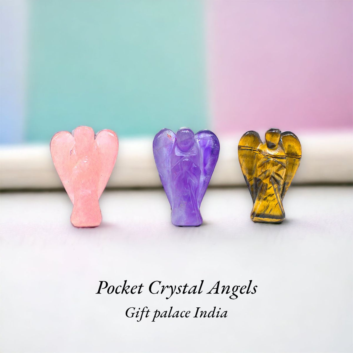 Pocket Crystal Angels 1 Inch Size