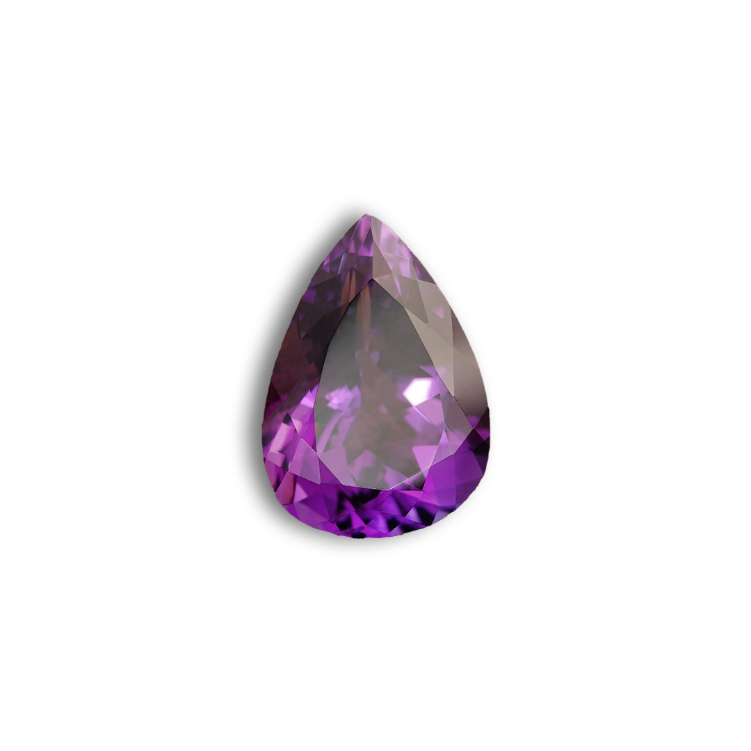 Amethyst Pear Cut Gemstones