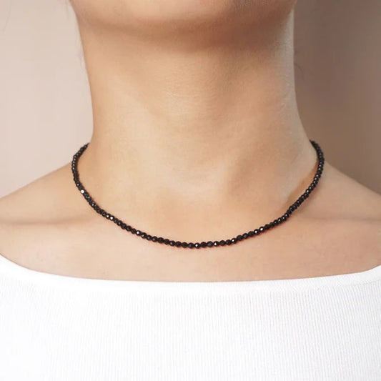 Black Spinel Necklace 600