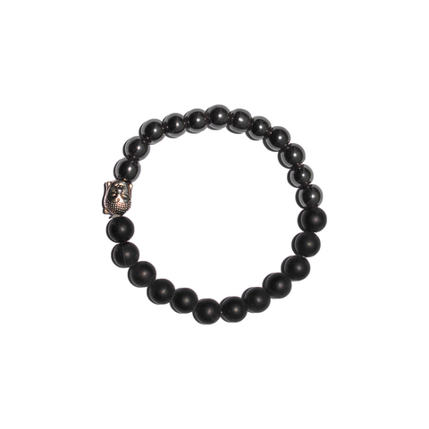 Stay Grounded - Hematite Matte Onyx Bracelet