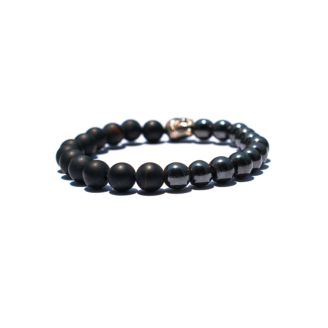 Stay Grounded - Hematite Matte Onyx Bracelet