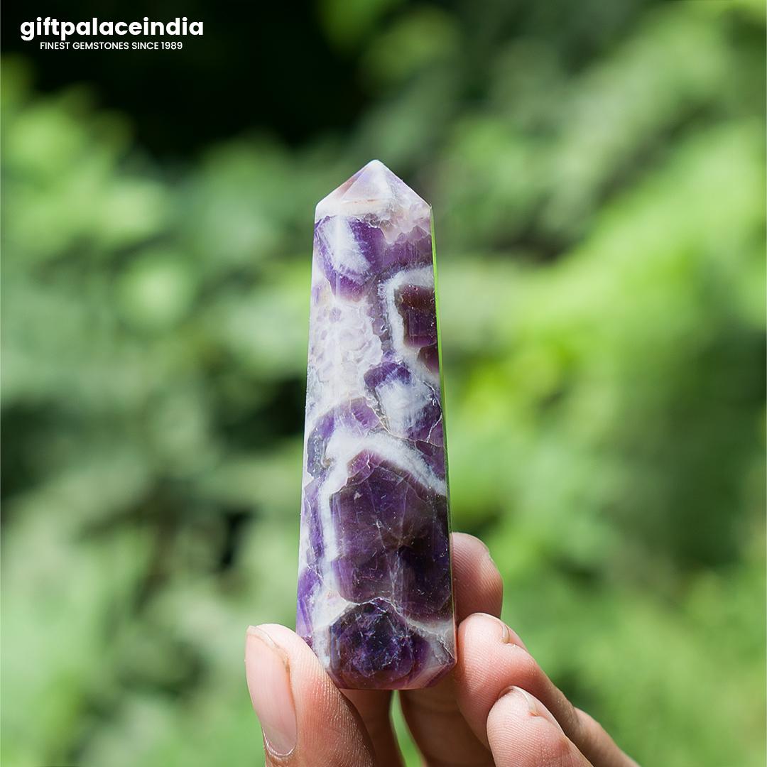 Chevron Amethyst Wand