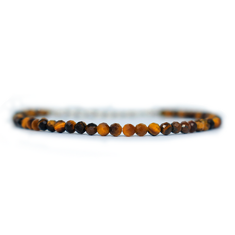 Tiger's Eye Mini  Bracelet  Pure Silver Clasp