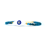 Blue Apatite Evil Eye Bracelet 2mm