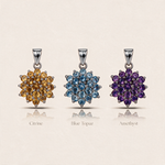 Enchanté Bloom pendant collection – citrine, blue topaz and amethyst in 925 sterling silver