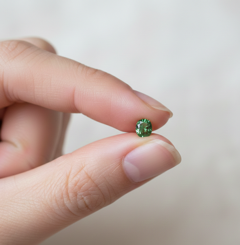 Green tourmaline 3 mm round
