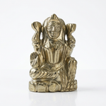 Laxmi ji carved in natural pyrite on white background — Gift Palace India