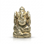 Pyrite Ganesha hand carved on white background — Gift Palace India