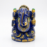 Lapis Lazuli Ganesha idol on white background — Gift Palace India