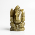 Trinetra Ganesha ~ Natural Cat's Eye Stone Idol | 2.5 inch Protection Ganesh