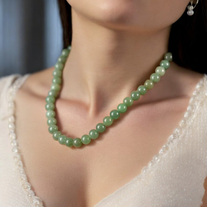 Natural green aventurine bead necklace – Gift Palace India