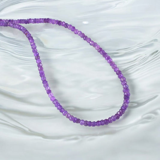 Amethyst 4 mm necklace 794