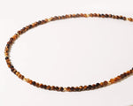 Tiger's eye beaded necklace shown flat – Gift Palace India