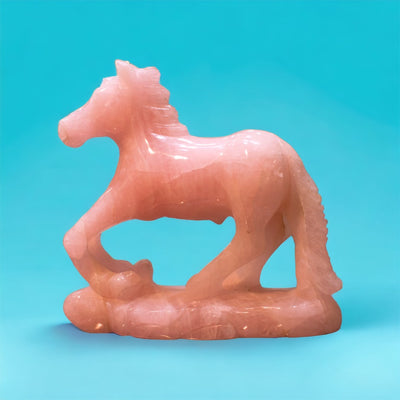 Horse - Natural Rose Quartz